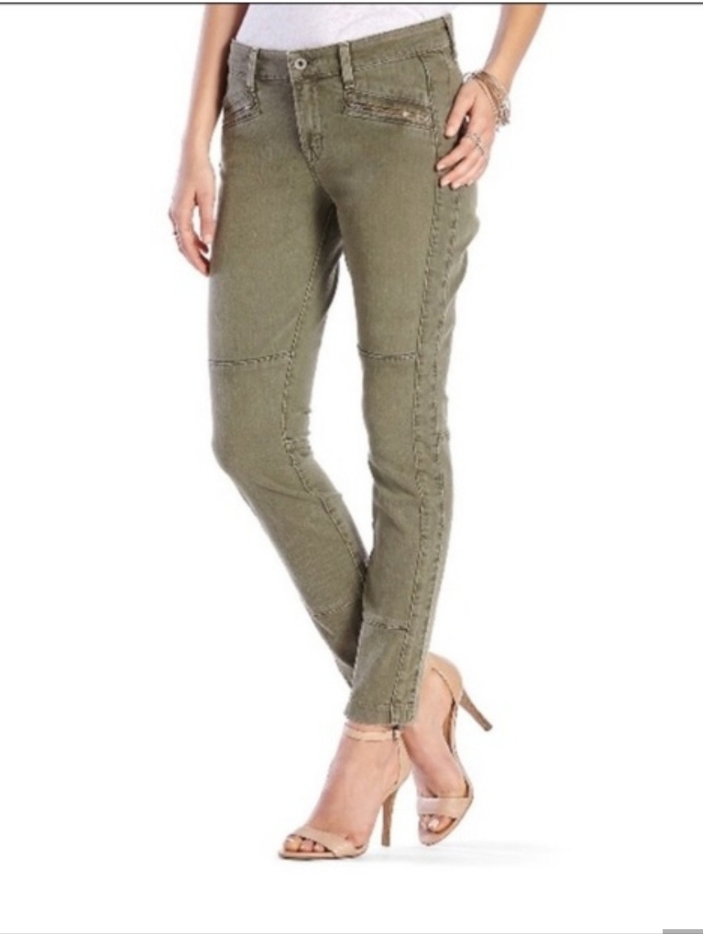 Lucky Brand Olive Skinny Jeans